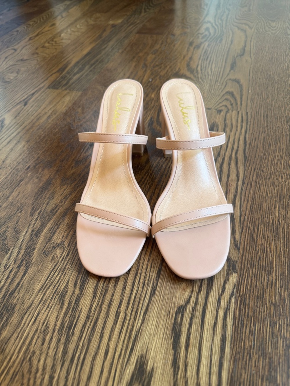 Lulu's Double-Strap Block Heel Sandals